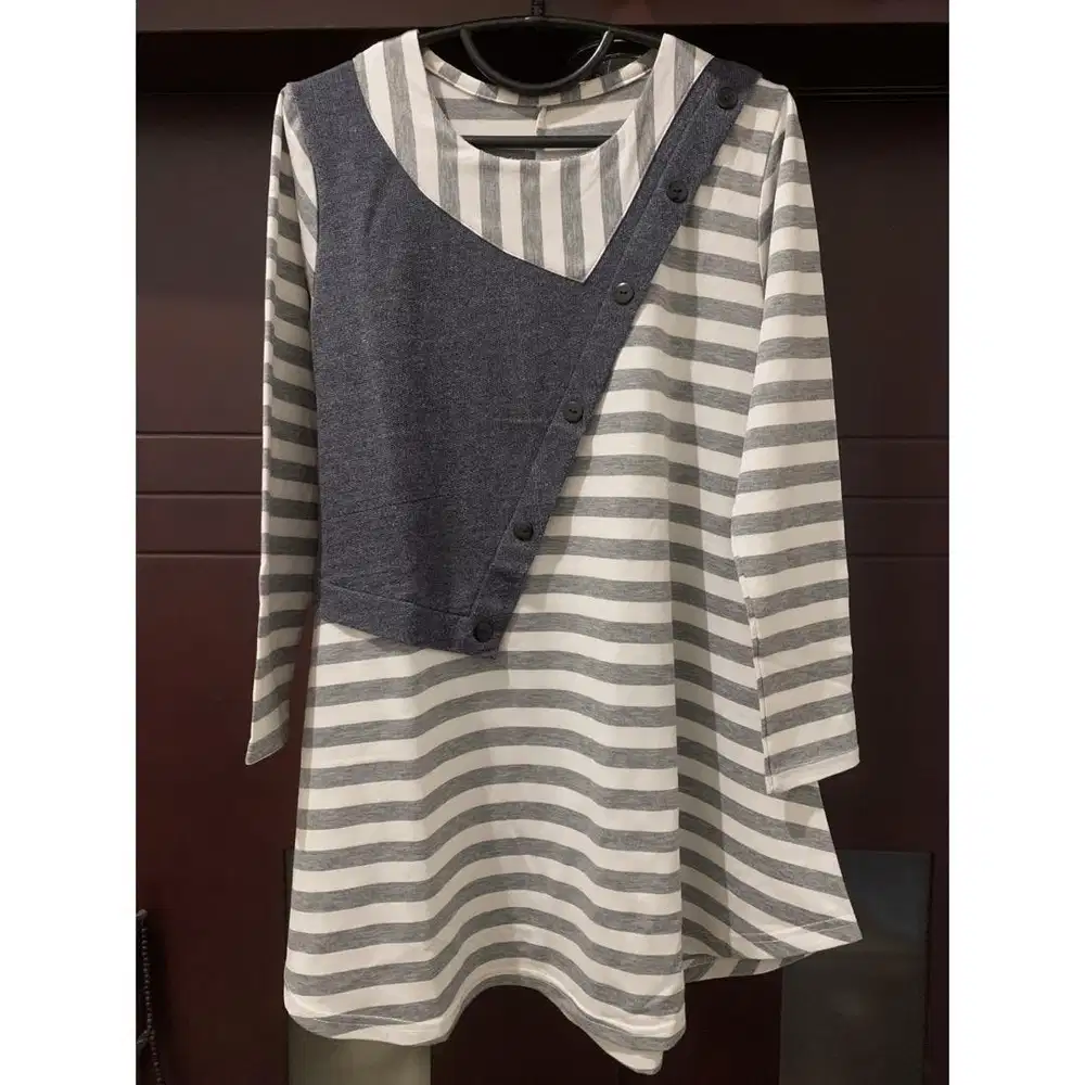 Baju Strip Wanita Lengan Panjang | Kaos Strip Wanita Lengan Panjang