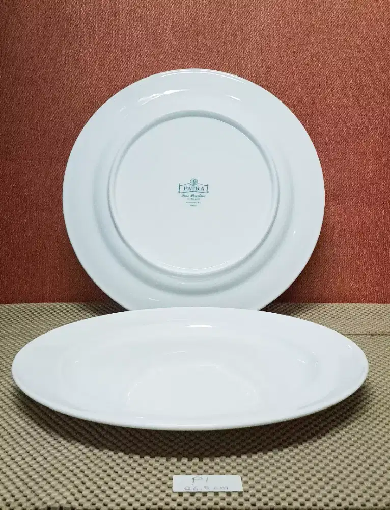 Piring makan ceper fine porcelain Nikko Patra 26.5cm