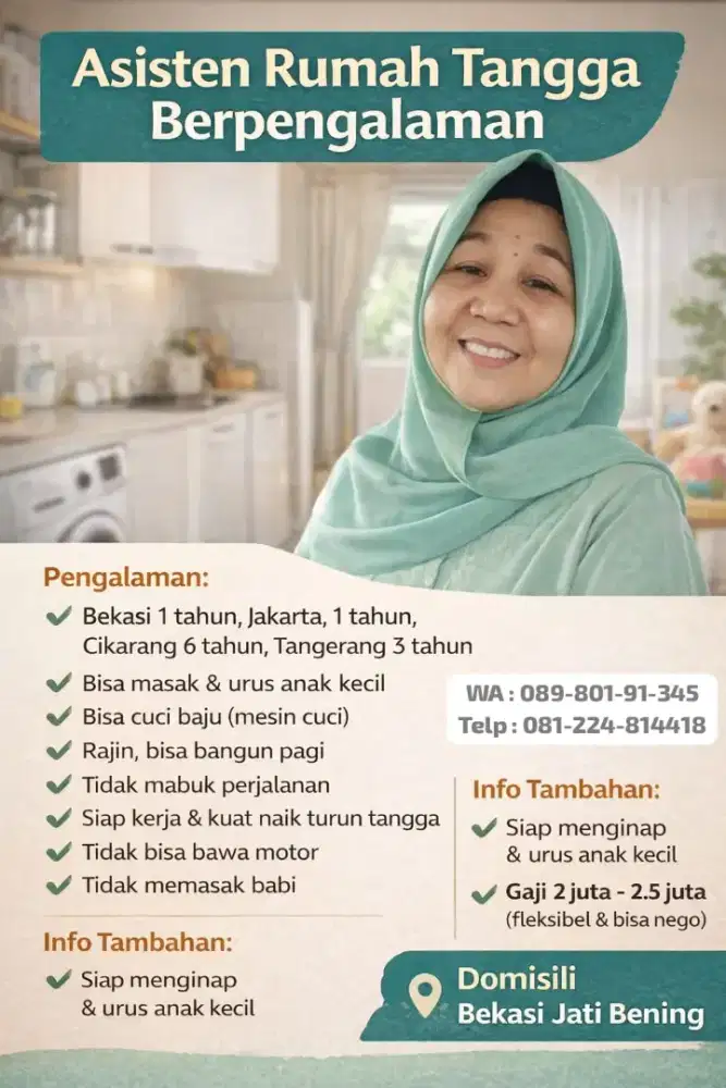 Asisten Rumah Tangga Berpengalaman