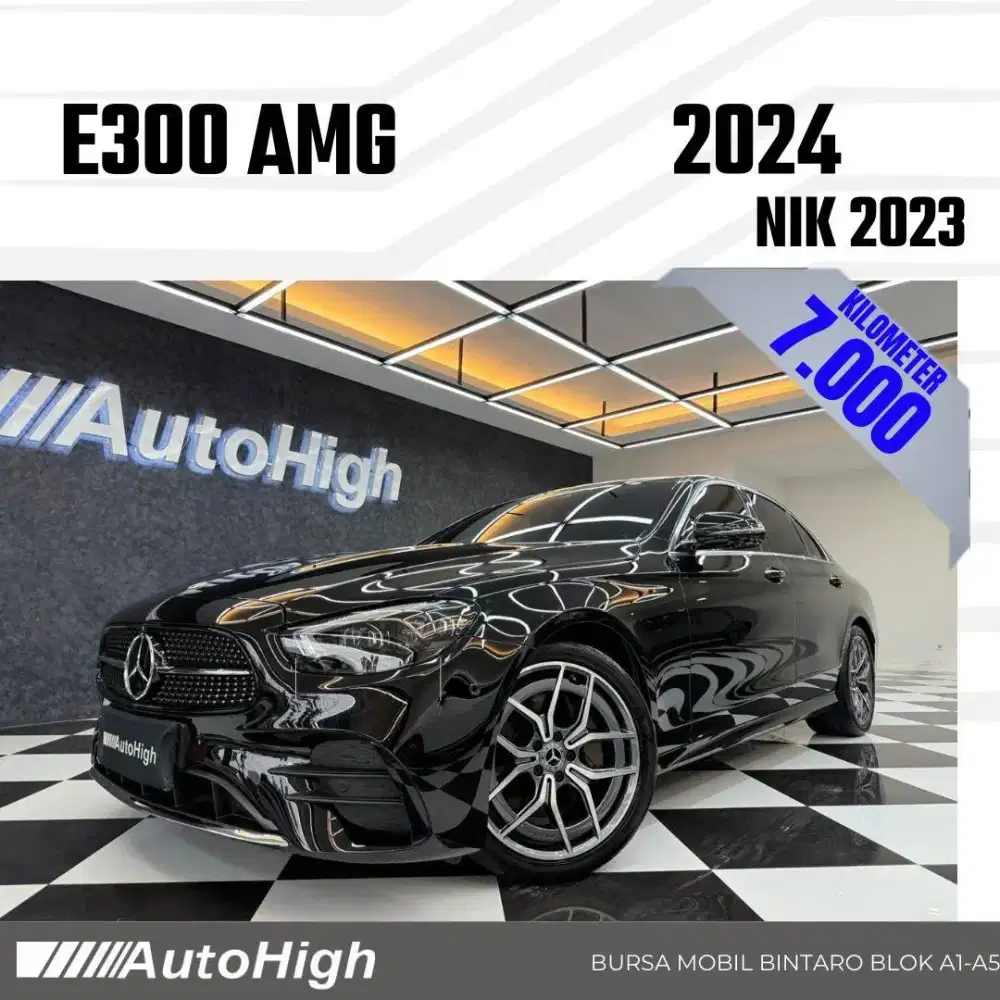 DP10% [Km7.000] E300 AMG 2023 Black Reg 2024 #AUTOHIGH