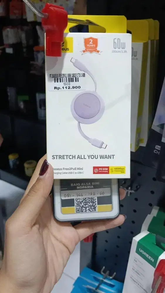 BASEUS FREE2PULL MINI CABLE C TO C 60W