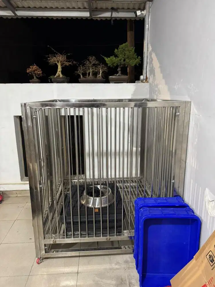 Kandang anjing stainless tebal