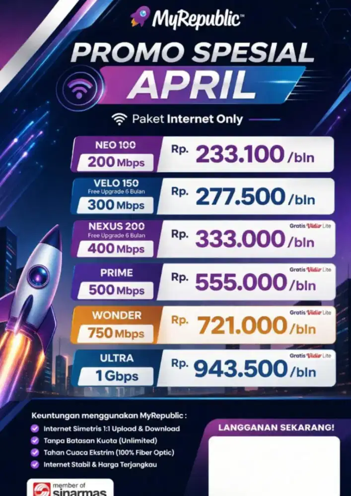 Surabaya Promo pemasangan internet myrepublic WiFi Myrepublic