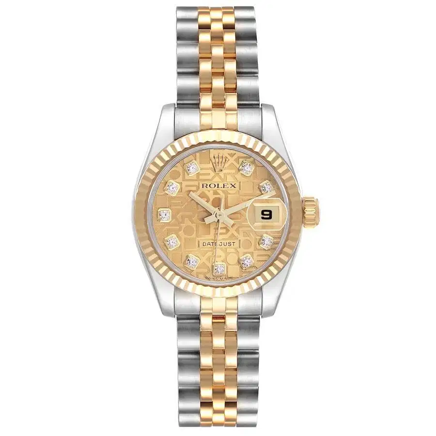 Rolex Datejust Lady 26m, Diamonds Index Computer Dial Steel & 18K YG