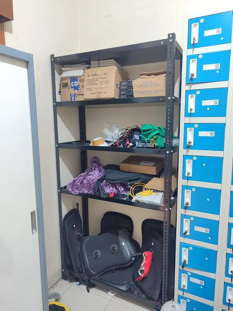 Rak besi 5 susun hitam (Second)