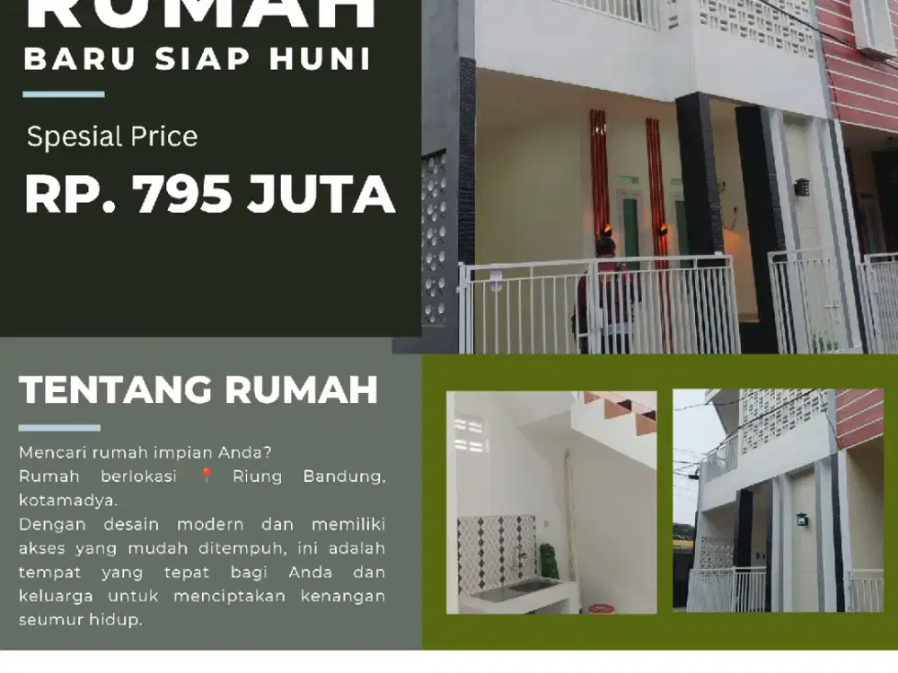 Rumah Baru 3 kamar tidur di sayap Summarecon Bandung