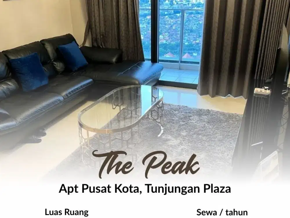 Apartemen 3BR, Furnish, The Peak, Tunjungan Plaza