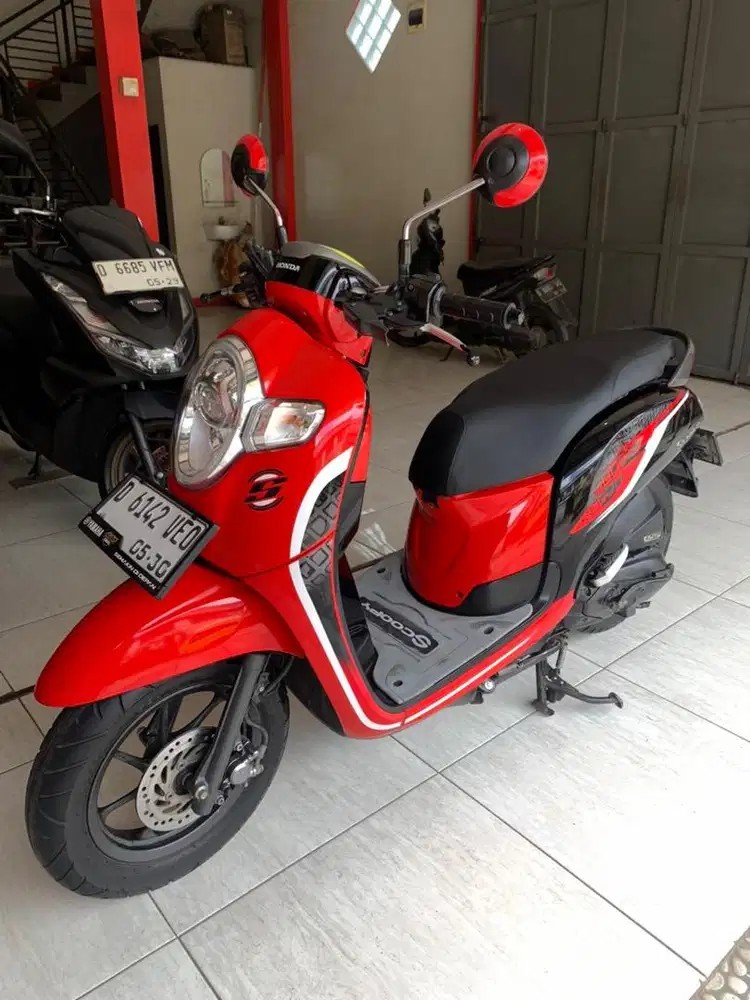 Honda Scoopy esp Donat Sporty 2020 Merah Hitam Terawat