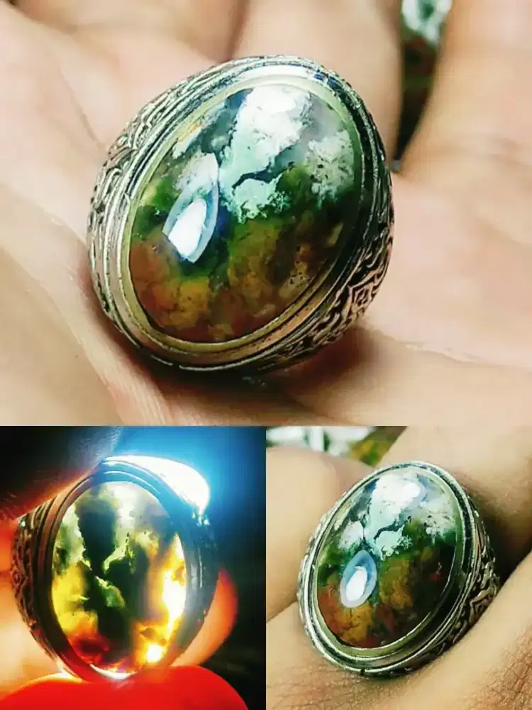 Batu akik pancawarna keristall ideal kantoran