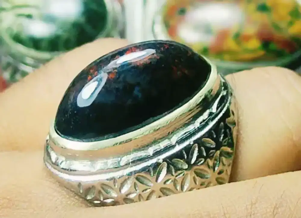 Batu akik badar besi kebumen 100% nempel maghnet