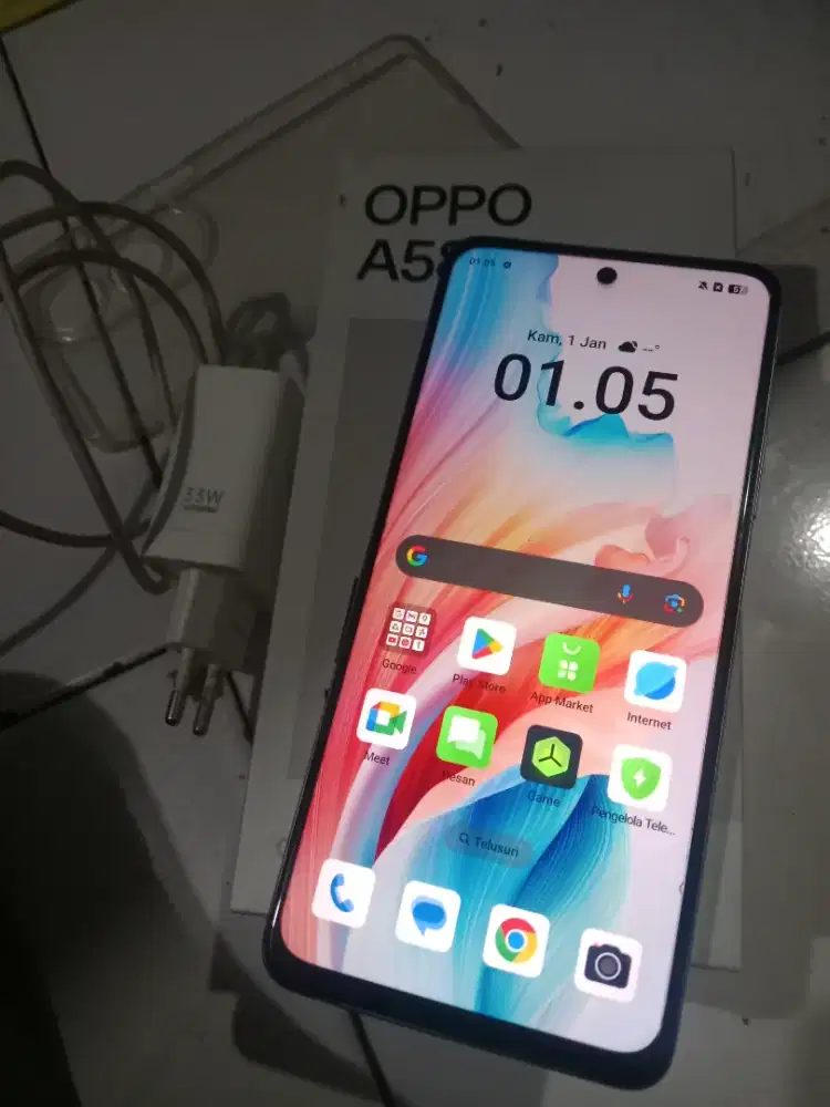 Oppo A58 NFC original Ram 6+6/128 gb fullset orian semua mulus