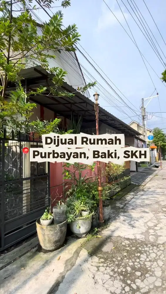 Dijual rumah di Purbayan, gentan, baki sukoharjo