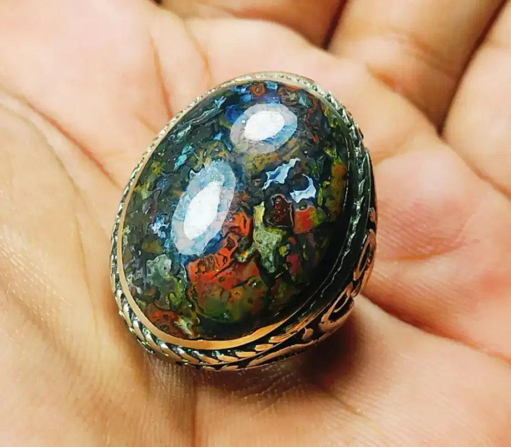 Batu akik pancawarna 5 warna