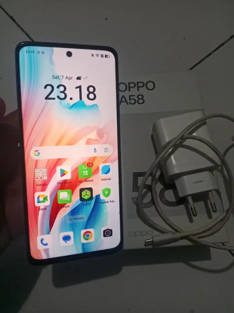 Oppo A58 NFC ram 6+6/128 gb Original Fullset mulus nominus cakep