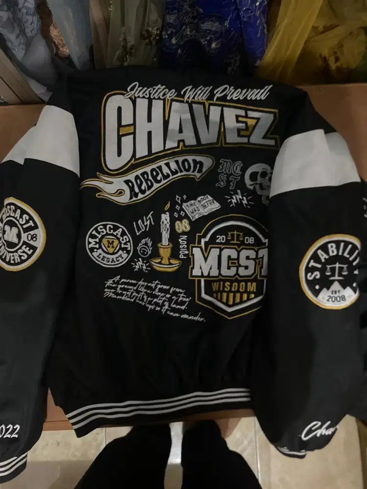 Miscast Varsity Jaket Vintage Chavez Black