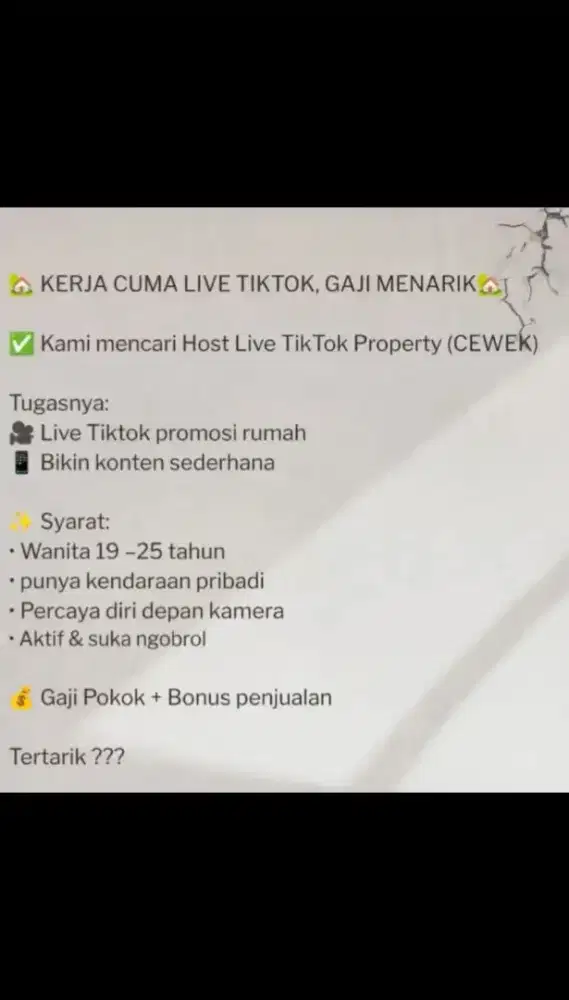 Lowongan kerja tanpa ijazah