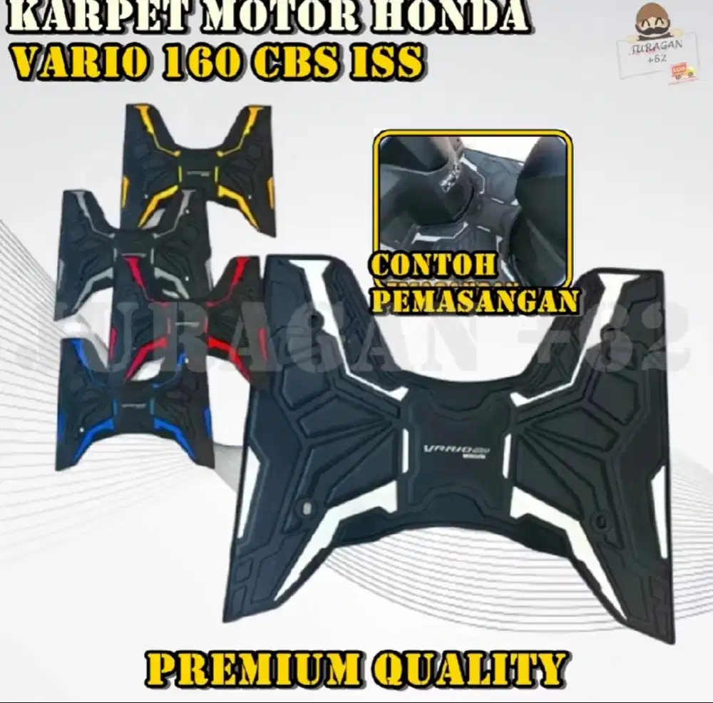 KARPET VARIO 160 CBS ABS ISS ALAS PIJAKAN KAKI BORDES HONDA KARET