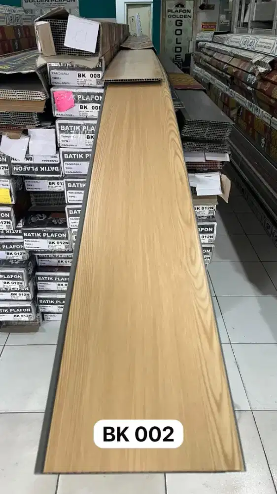 Plapon PVC doff motif kayu