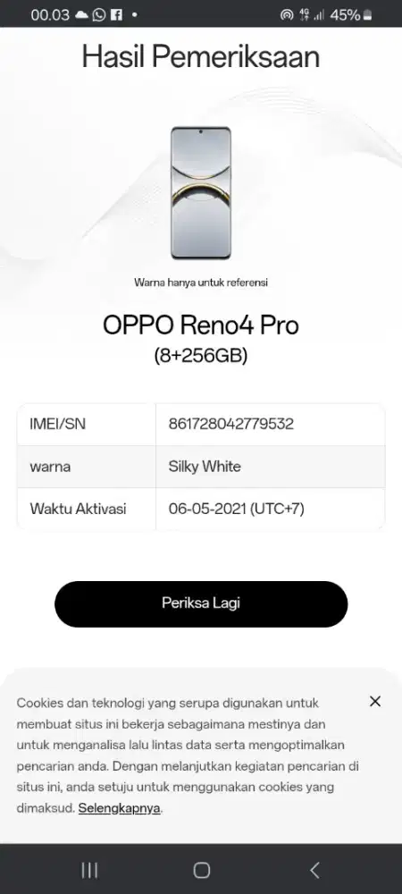 Oppo reno 4 pro 8/256
