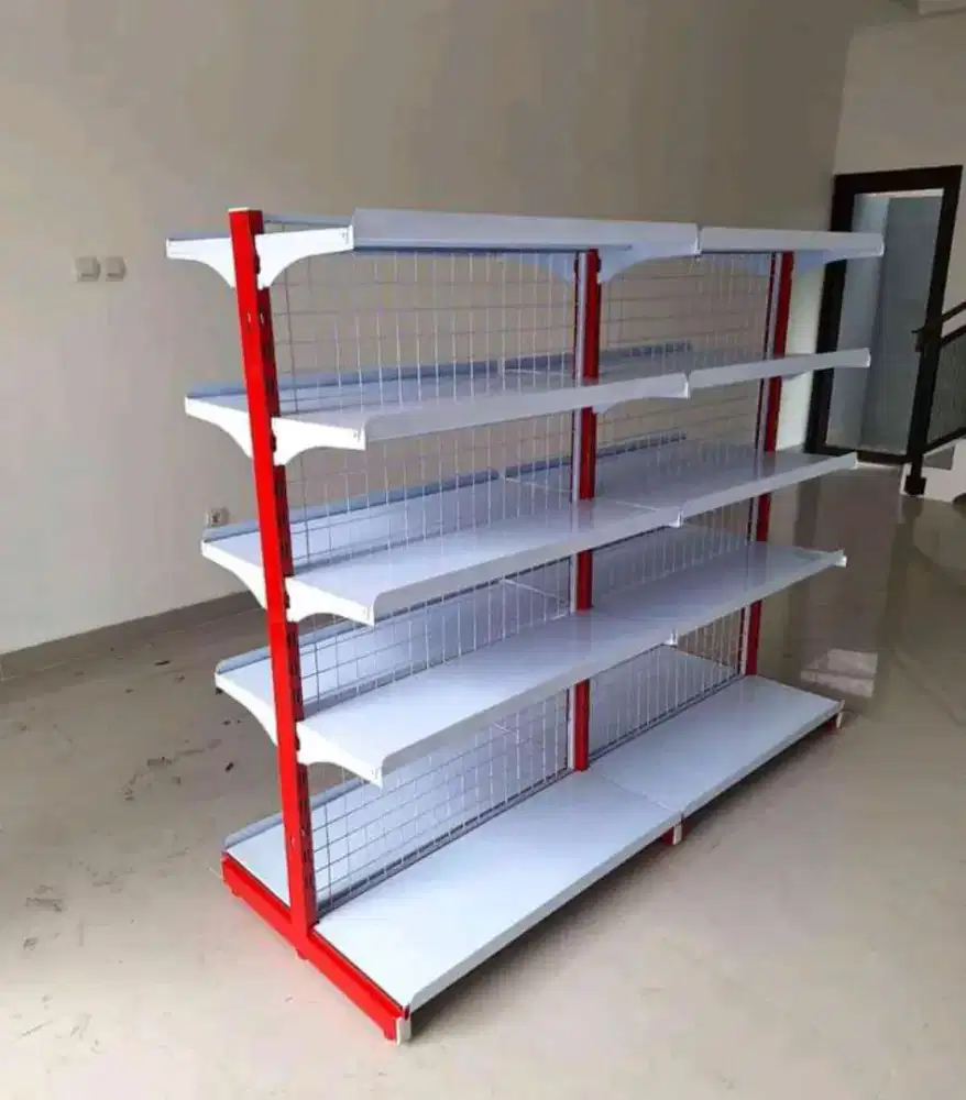 Rak siku besi lubang & rak minimarket