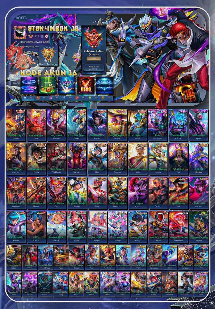 DI JUAL AKUN ML AMAN DAN TERPERCAYA