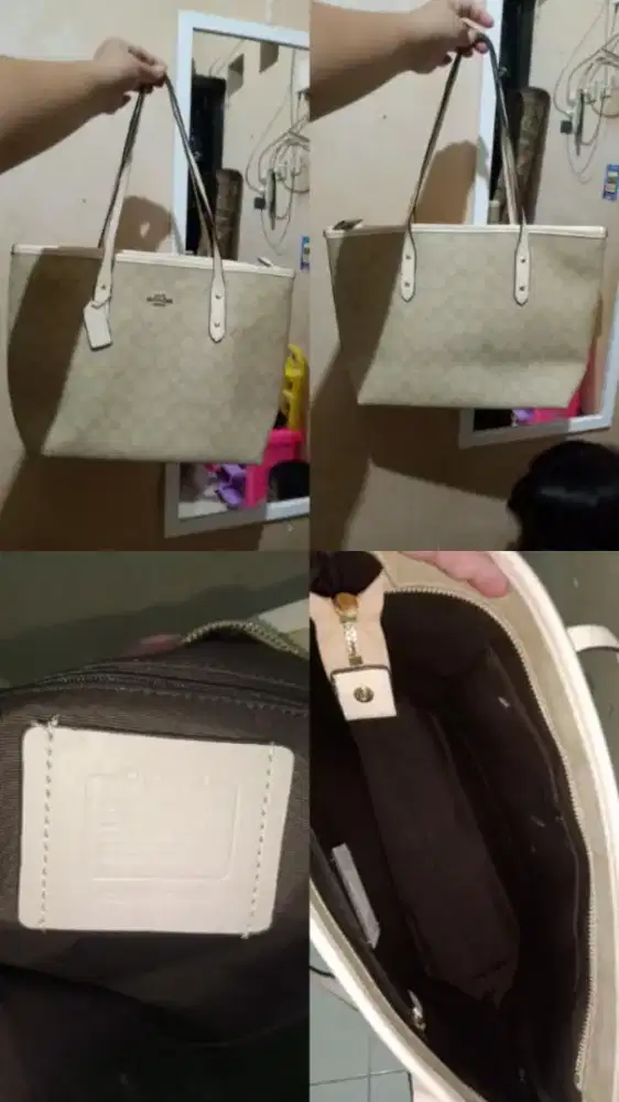 Totebag coach cream