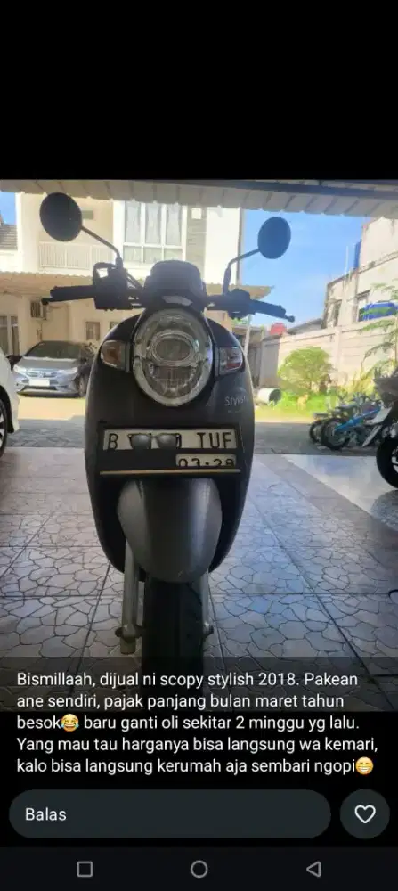 Jual scoopy stylish tahun 2018