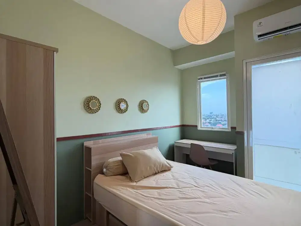 Disewakan apartment studio furnished baru Puncak Dharmahusada Surabaya Timur