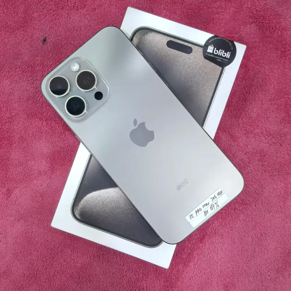 iPhone 15 Pro Max 256gb Blibli resmi Free Adapter