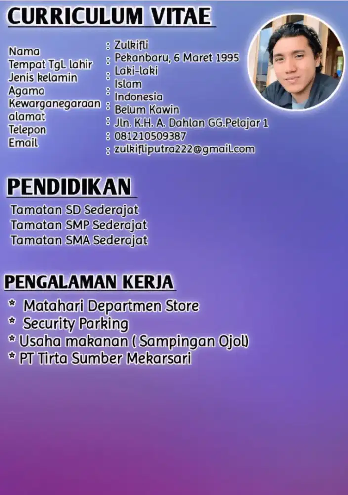 Saya mencari pekerjaan