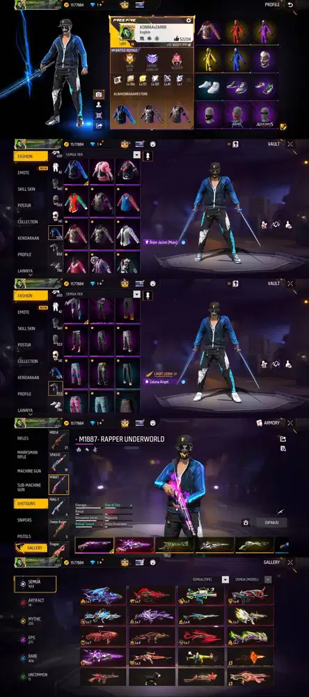 DI JUAL AKUN FF SULTAN AMAN DAN TERPERCAYA