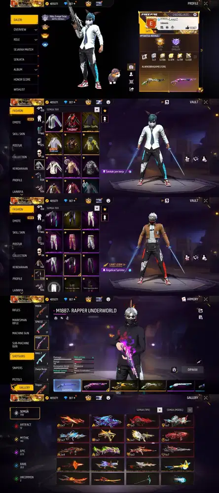 DI JUAL AKUN FF SULTAN AMAN DAN TERPERCAYA