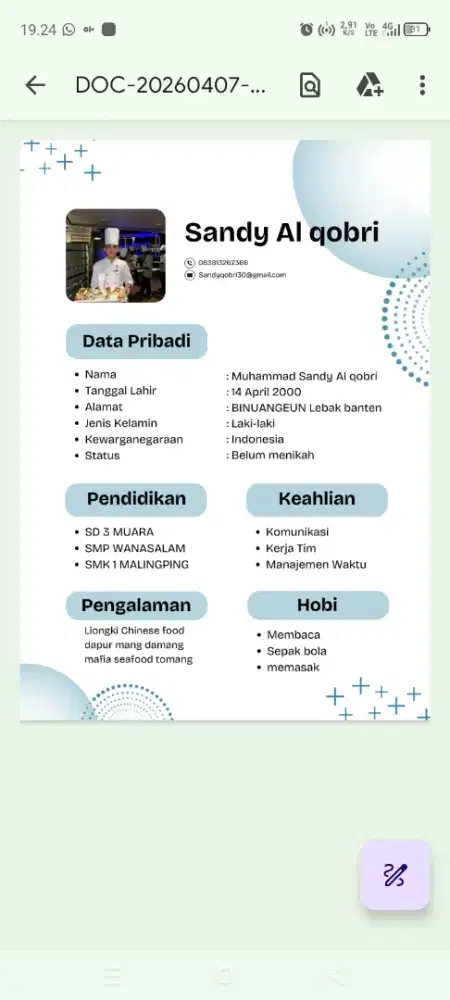 Bismillah nyari lowongan kerja