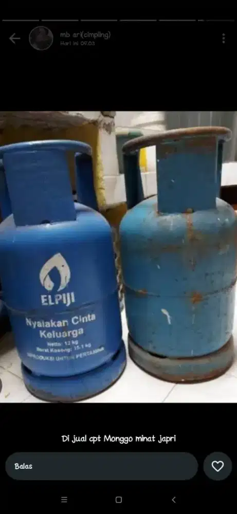 Jual tabung gas elpiji 12kg