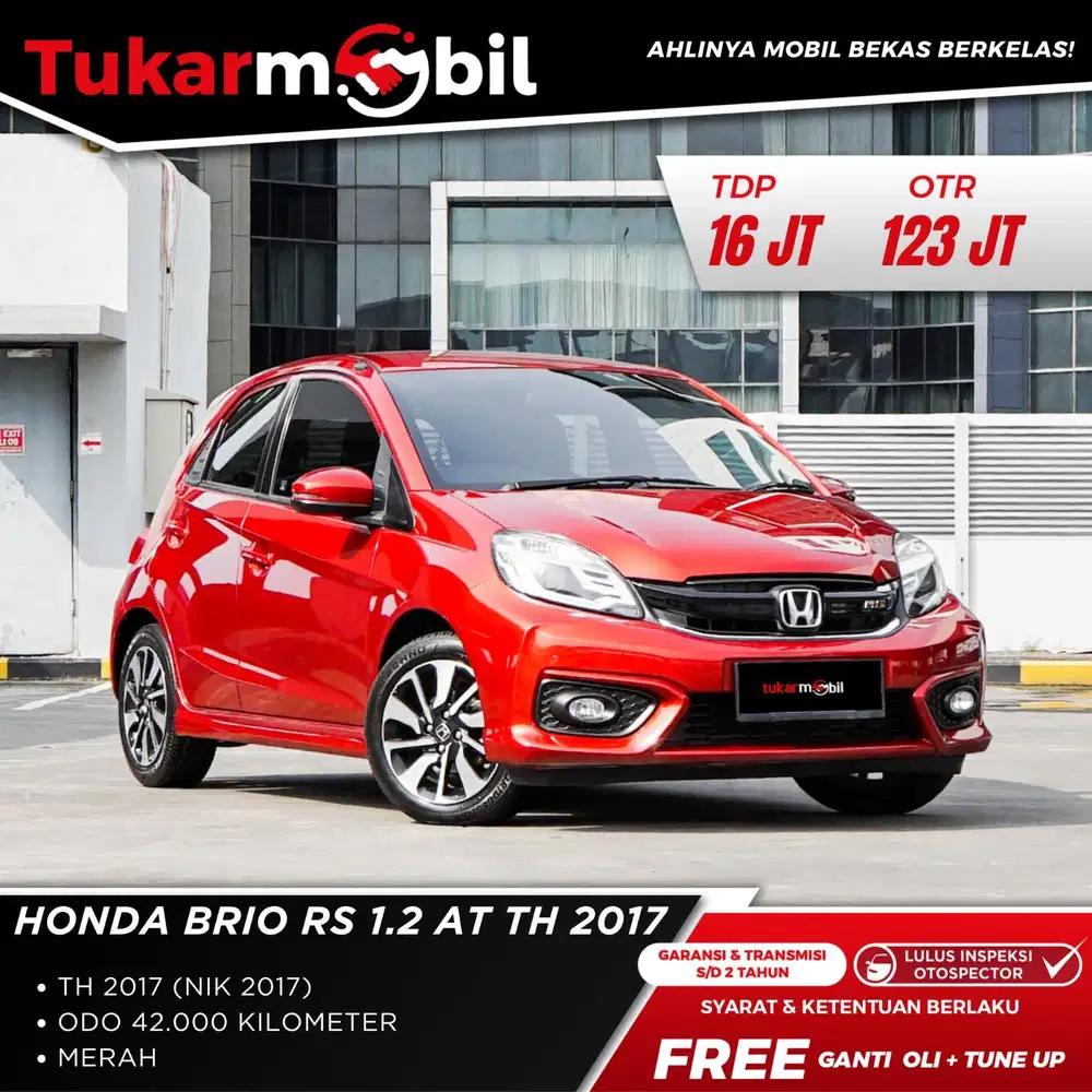 KM ANTIK!!! 42RIBU Honda Brio 1.2 RS Tahun 2017