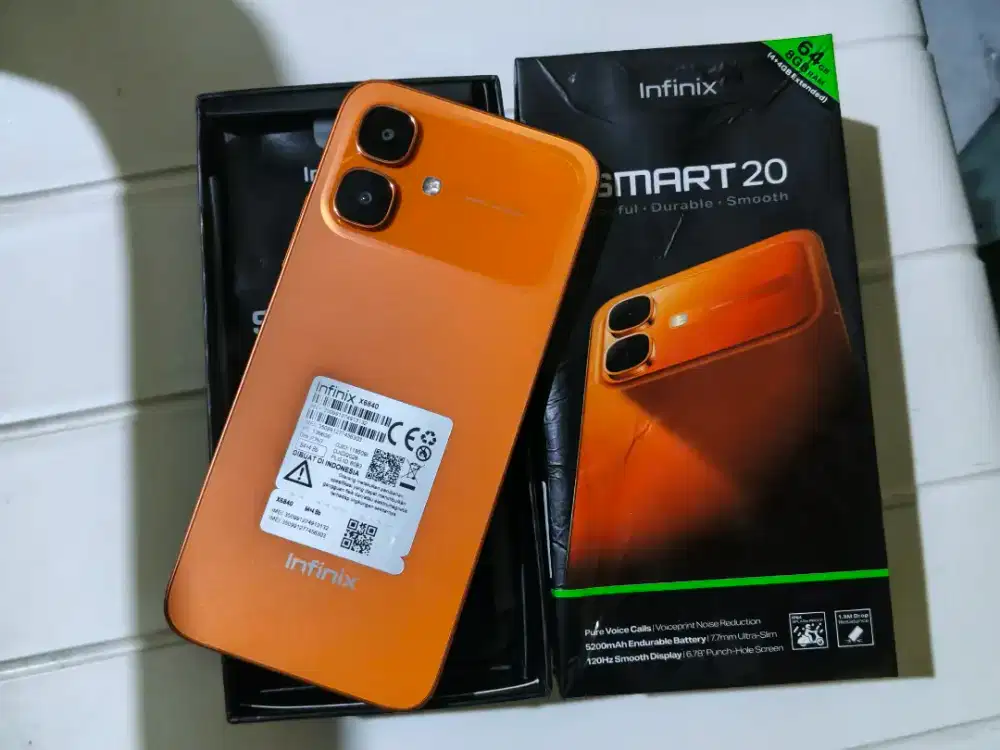 Infinix Smart 20 Ram 4+4/64 lengkap 3 Minggu pakai nominus