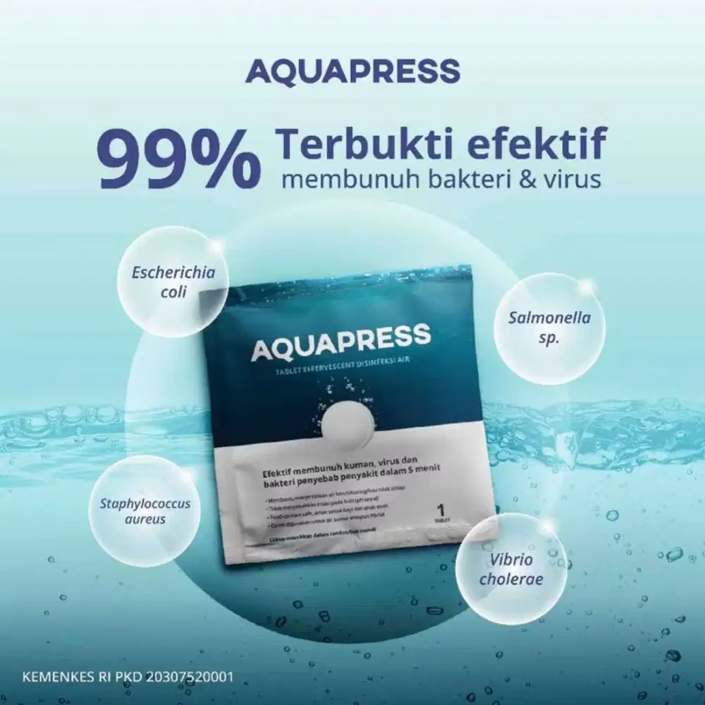 AQUAPRESS Tablet Disinfeksi Air - Penjernih Air Sumur & Toren