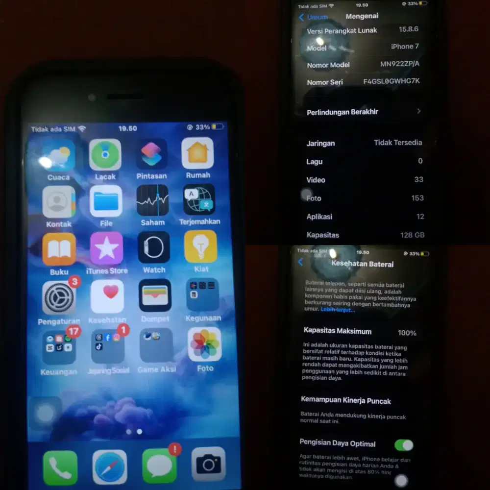 jual ip 7 128 ibox masih mulus