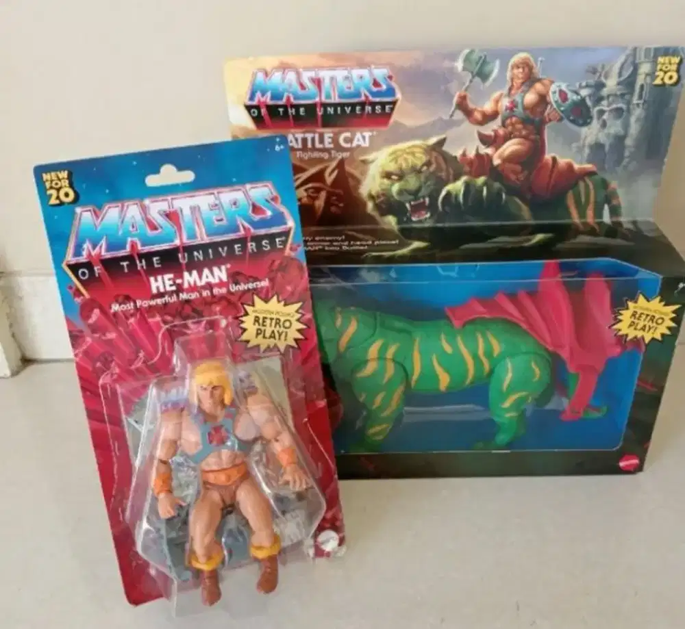 Action figure he-Man dan battle cat (sepaket)