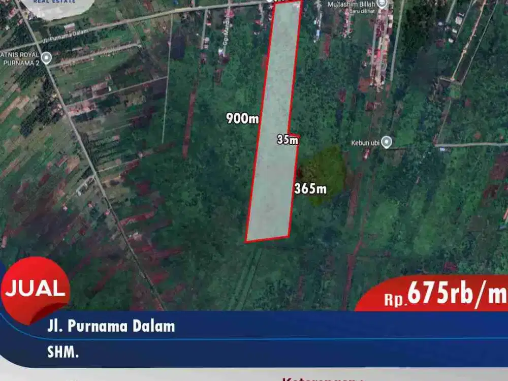 Tanah Tepi Jalan untuk Cluster Perumahan
