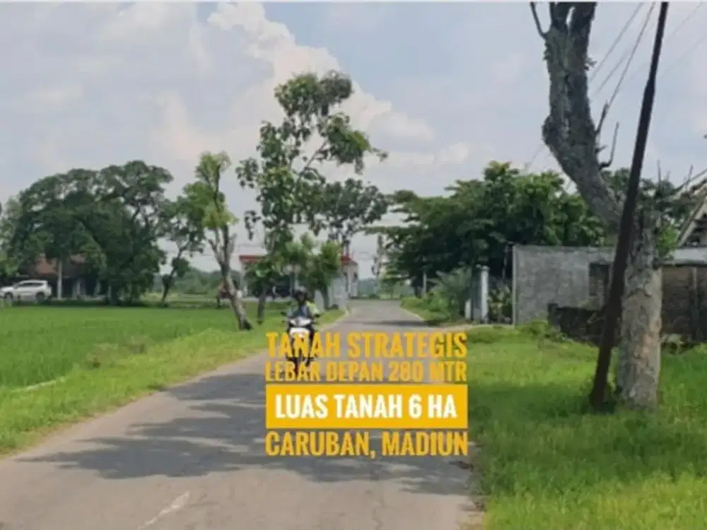 H// Tanah LD 280 mtr, dekat Jalan Raya Propinsi Caruban MADIUN, Lokasi Bagus