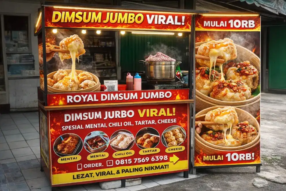 UMKM mencari Pramusaji/jaga stall dimsum & cilok kriwil keliling