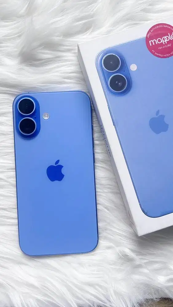 Iphone 16 128gb ultramarine, resmi iBox (like new)