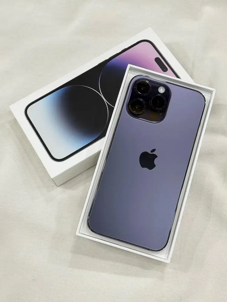 Iphone 14 pro max 128gb deep purple, resmi iBox (like new)