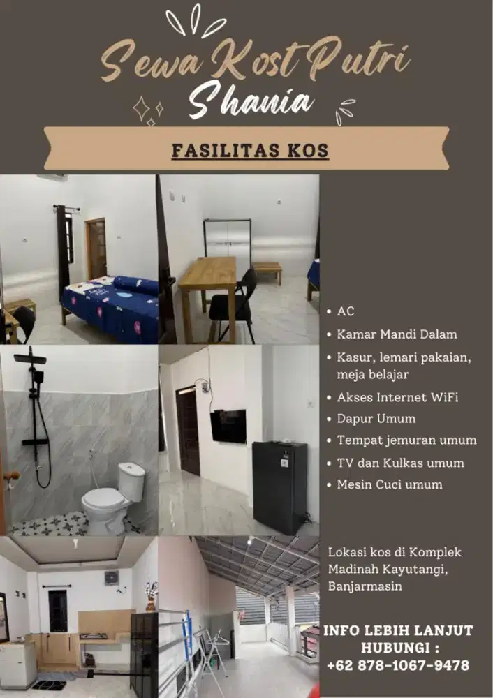 Kost Khusus Putri fasilitas lengkap