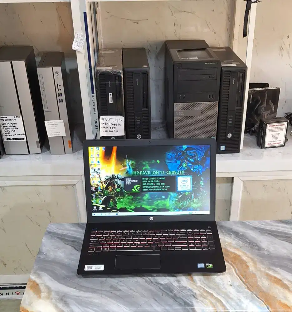 LAPTOP GAMING HP INTEL CORE i7 GTX 1050 4GB
LAPTOP DESIGN EDITING CODI