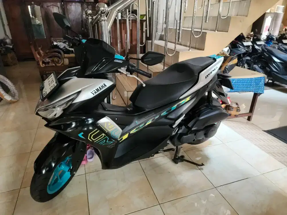 Aerox silver hitam 2024 low km 6ribuan gbm gandu_baru_motor