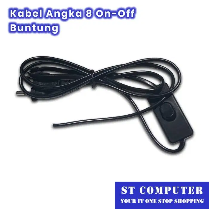 Kabel Power Angka 8 On-Off Buntung