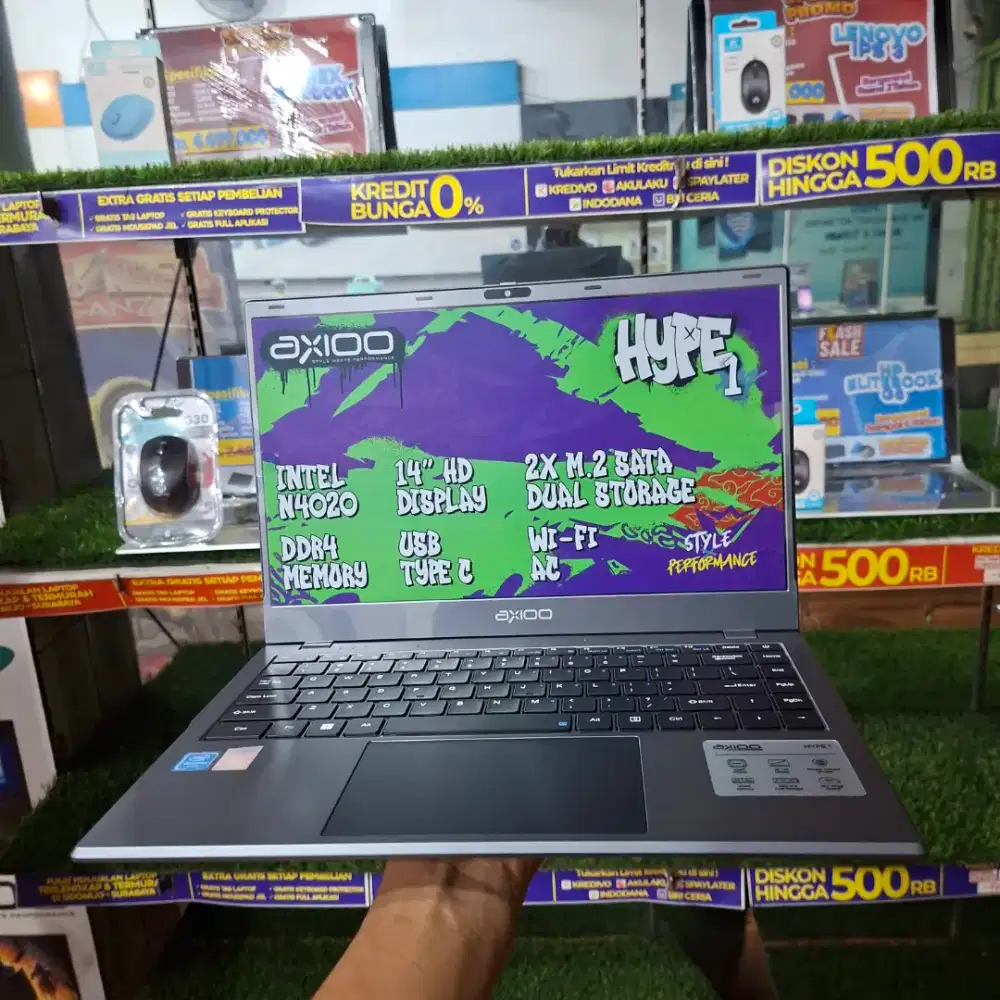 JUAL CEPAT LAPTOP BARU GARANSI RESMI SEGEL I AXIOO HYPE1 I BISA KREDIT