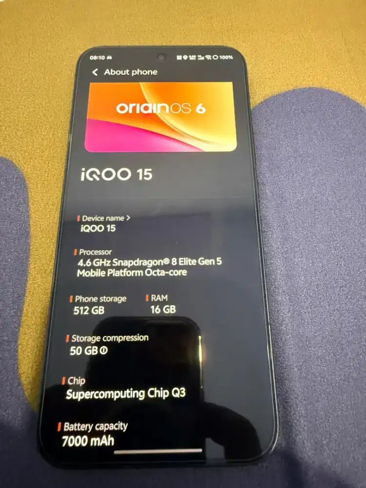 Iqoo 15 16/512GB Alpha Black Inter Beacukai
